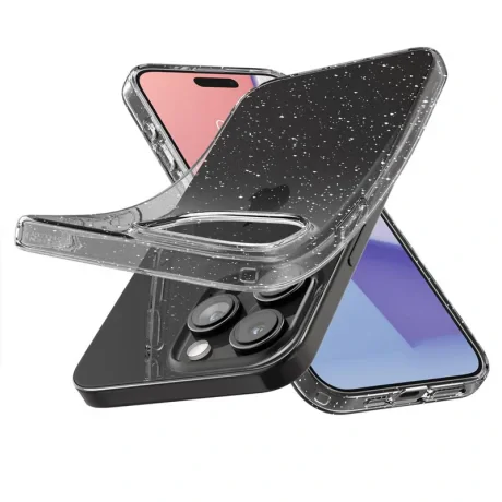Husa Spigen Liquid Crystal Glitter iPhone 15 Pro, Crystal Quartz