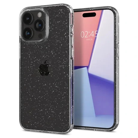 Husa Spigen Liquid Crystal Glitter iPhone 15 Pro, Crystal Quartz