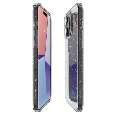 Husa Spigen Liquid Crystal Glitter iPhone 15 Pro, Crystal Quartz