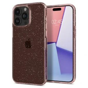 Husa Spigen Liquid Crystal Glitter pentru iPhone 15 Pro, Rose Quartz -