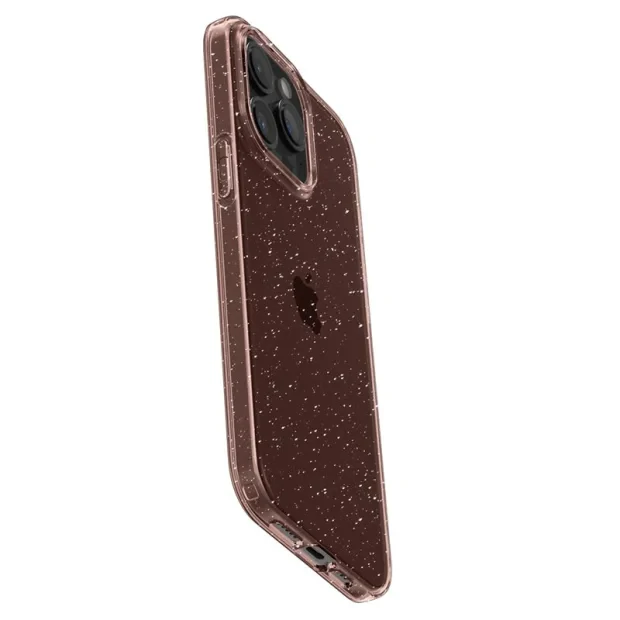 Husa Spigen Liquid Crystal Glitter pentru iPhone 15 Pro, Rose Quartz -