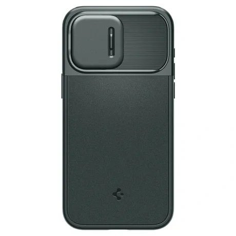 Husa Spigen Optik Armor MagSafe pentru iPhone 15 Pro, Abyss Green