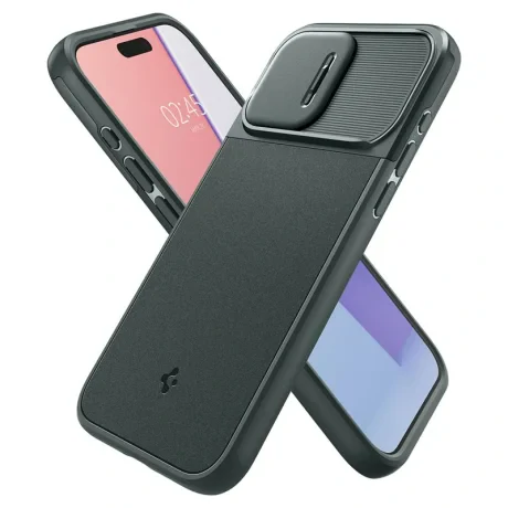 Husa Spigen Optik Armor MagSafe pentru iPhone 15 Pro, Abyss Green