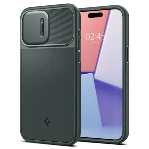Husa Spigen Optik Armor MagSafe pentru iPhone 15 Pro, Abyss Green