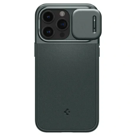 Husa Spigen Optik Armor MagSafe pentru iPhone 15 Pro, Abyss Green