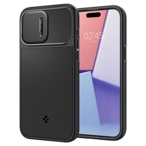 Husa Spigen Optik Armor MagSafe pentru iPhone 15 Pro Max, Black