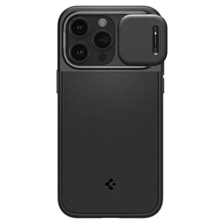 Husa Spigen Optik Armor MagSafe pentru iPhone 15 Pro Max, Black