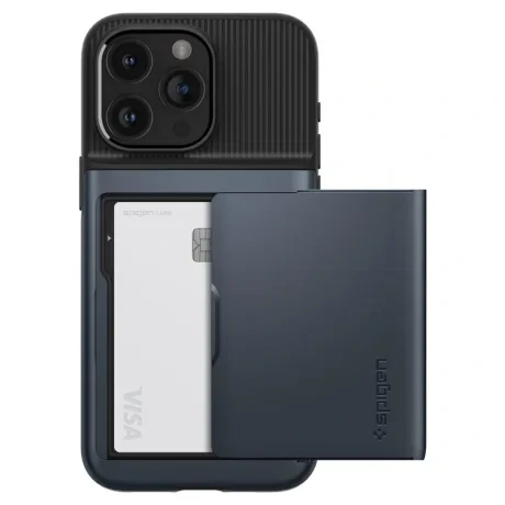 Husa Spigen Slim Armor CS penru iPhone 15 Pro Max, Metal Slate