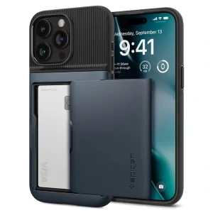 Husa Spigen Slim Armor CS penru iPhone 15 Pro Max, Metal Slate