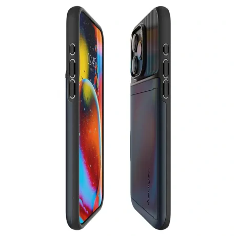 Husa Spigen Slim Armor CS penru iPhone 15 Pro Max, Metal Slate