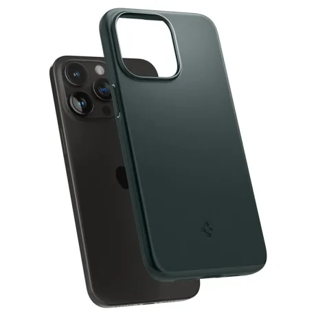 Husa Spigen Thin Fit pentru iPhone 15 Pro Max, Abyss Green