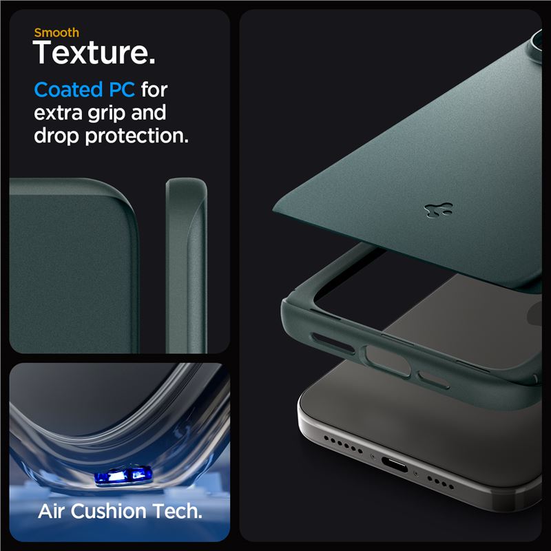 Husa Spigen Thin Fit pentru iPhone 15 Pro Max, Abyss Green thumb