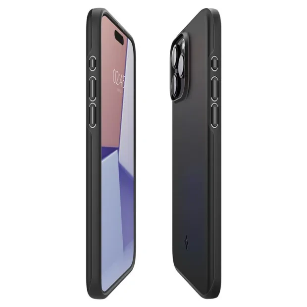 Husa Spigen Thin Fit pentru iPhone 15 Pro, Black