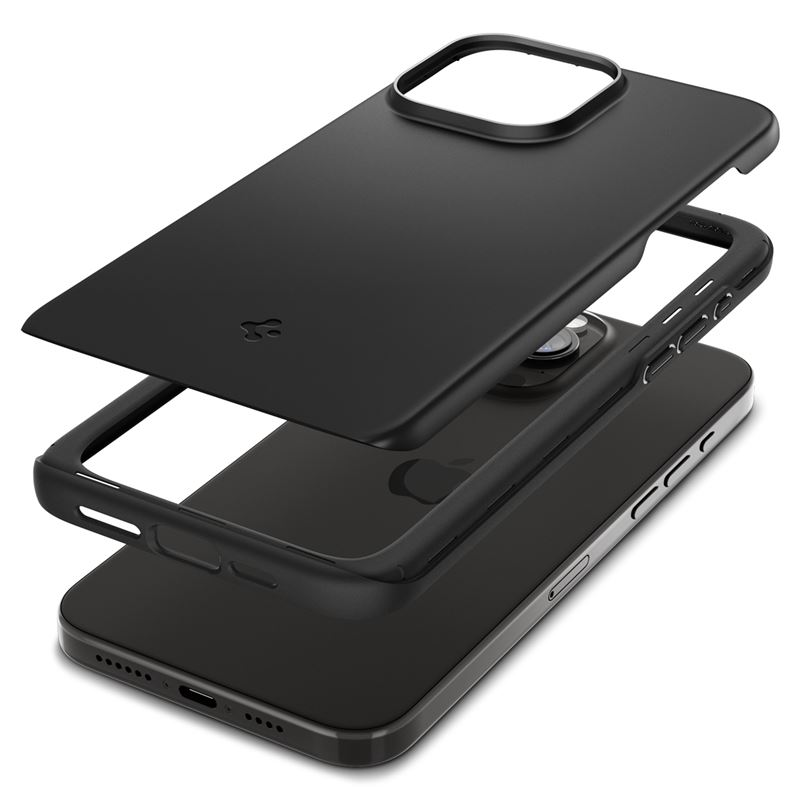 Husa Spigen Thin Fit pentru iPhone 15 Pro, Black thumb