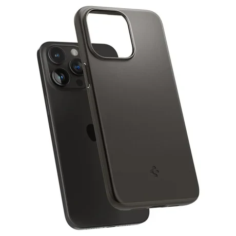 Husa Spigen Thin Fit pentru iPhone 15 Pro, Gunmetal