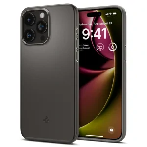 Husa Spigen Thin Fit pentru iPhone 15 Pro, Gunmetal