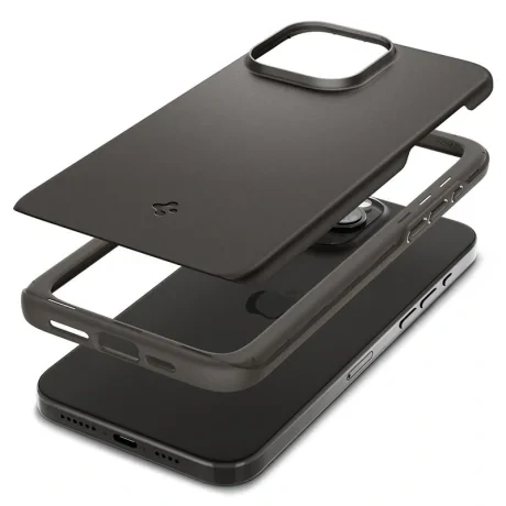 Husa Spigen Thin Fit pentru iPhone 15 Pro, Gunmetal