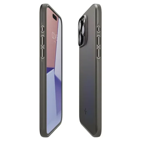 Husa Spigen Thin Fit pentru iPhone 15 Pro, Gunmetal