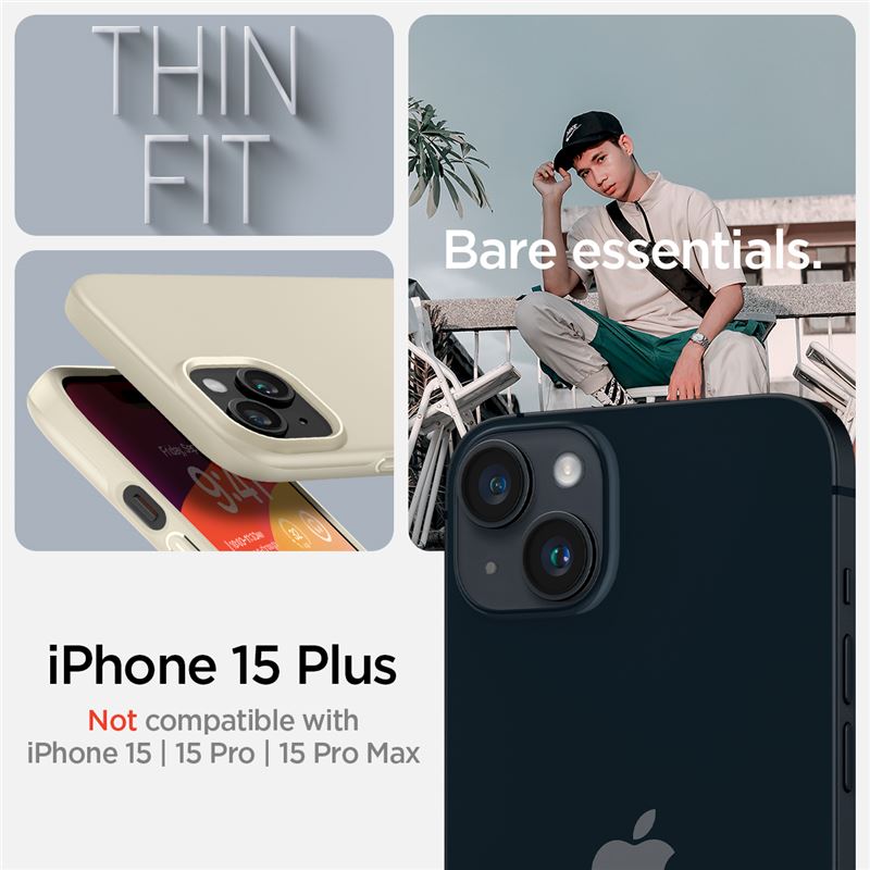 Husa Spigen Thin Fit pentru iPhone 15 Plus, Mute Beige thumb
