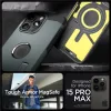 Husa Spigen Tough Armor MagSafe pentru iPhone 15 Pro Max, Abyss Green -