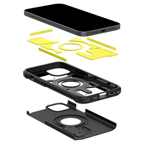 Husa Spigen Tough Armor MagSafe pentru iPhone 15 Plus, Black