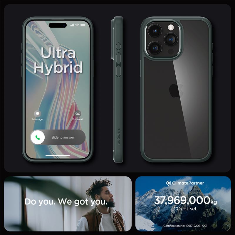 Husa Spigen Ultra Hybrid pentru iPhone 15 Pro Max, Abyss Green thumb