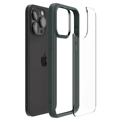 Husa Spigen Ultra Hybrid pentru iPhone 15 Pro Max, Abyss Green