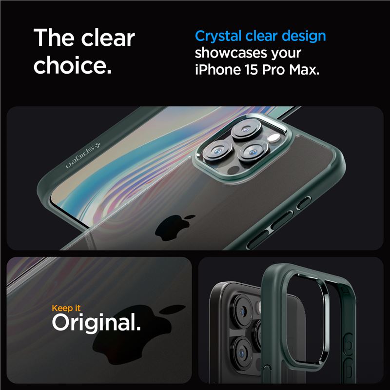 Husa Spigen Ultra Hybrid pentru iPhone 15 Pro Max, Abyss Green thumb