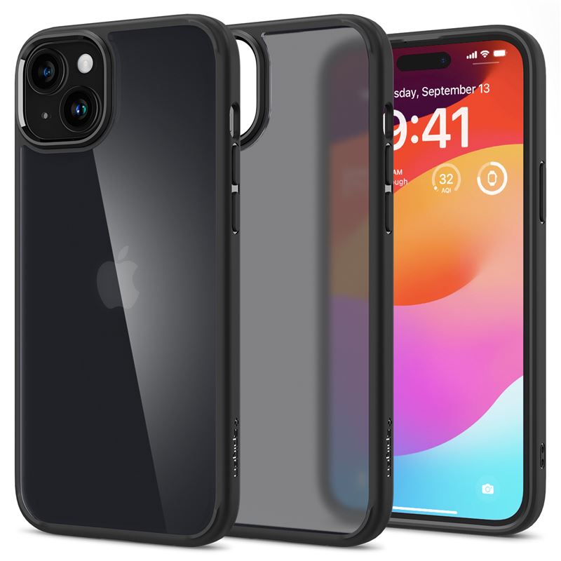 Husa Spigen Ultra Hybrid pentru iPhone 15 Plus, Frost Black thumb