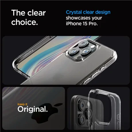 Husa Spigen Ultra Hybrid pentru iPhone 15 Pro, Frost Clear