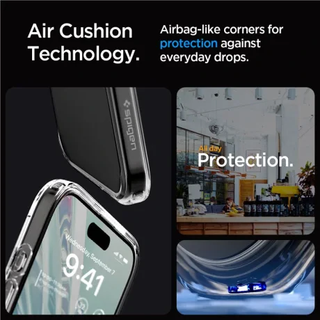 Husa Spigen Ultra Hybrid pentru iPhone 15 Pro, Frost Clear