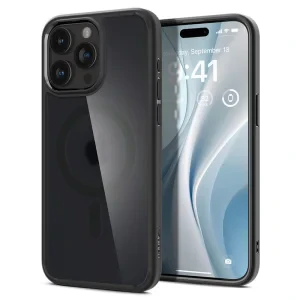 Husa Spigen Ultra Hybrid MagSafe pentru iPhone 15 Pro, Frost Black