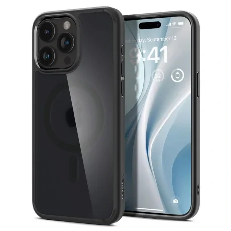 Husa Spigen Ultra Hybrid MagSafe pentru iPhone 15 Pro, Frost Black