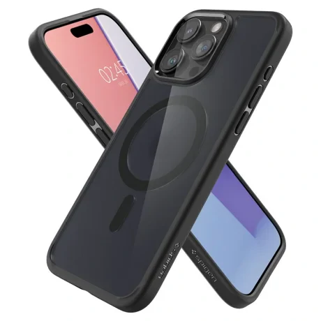 Husa Spigen Ultra Hybrid MagSafe pentru iPhone 15 Pro, Frost Black