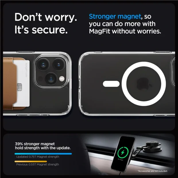 Husa Spigen Ultra Hybrid MagSafe pentru  iPhone 15 Pro, Frost Clear -