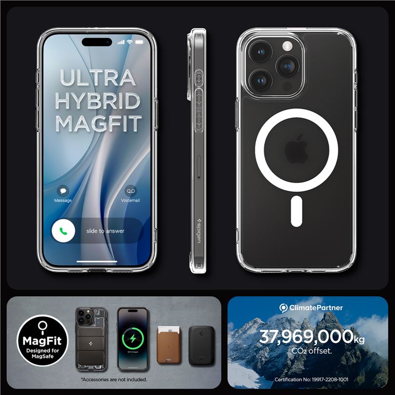 Husa Spigen Ultra Hybrid MagSafe pentru iPhone 15 Pro Max, Frost Clear thumb