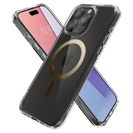 Husa Spigen Ultra Hybrid MagSafe pentru iPhone 15 Pro Max, Gold
