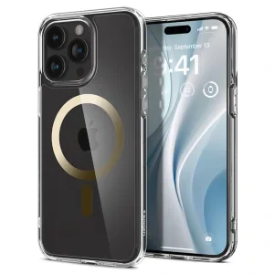 Husa Spigen Ultra Hybrid MagSafe pentru iPhone 15 Pro Max, Gold