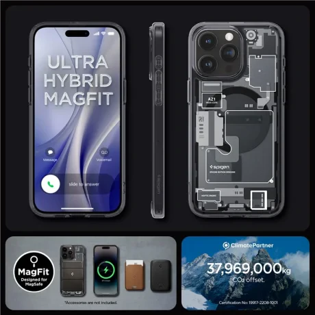 Husa Spigen Ultra Hybrid MagSafe pentru iPhone 15 Pro, Zero One