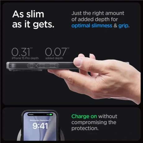 Husa Spigen Ultra Hybrid MagSafe pentru iPhone 15 Pro, Zero One