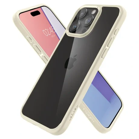 Husa Spigen Ultra Hybrid pentru iPhone 15 Pro Max, Mute Beige