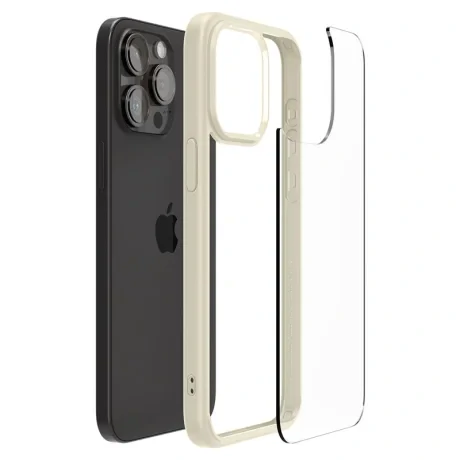 Husa Spigen Ultra Hybrid pentru iPhone 15 Pro Max, Mute Beige