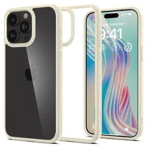 Husa Spigen Ultra Hybrid pentru iPhone 15 Pro Max, Mute Beige