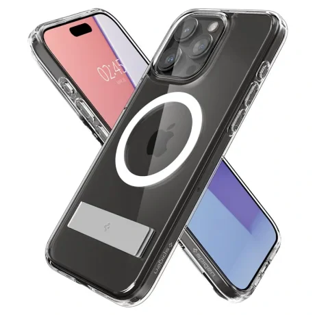 Husa Spigen Ultra Hybrid S MagSafe pentru iPhone 15 Pro Max, Crystal Clear