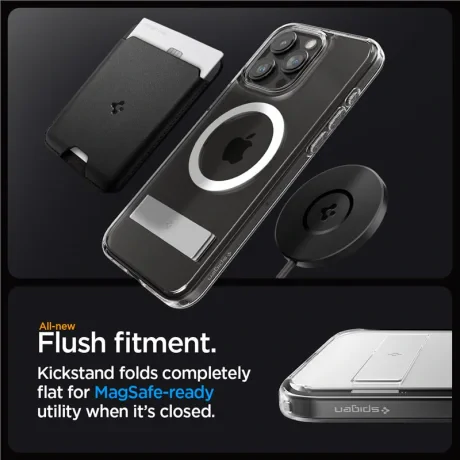 Husa Spigen Ultra Hybrid S MagSafe pentru iPhone 15 Pro Max, Crystal Clear