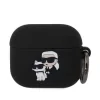 Husa Karl Lagerfeld 3D Logo NFT Karl and Choupette Silicon pentru AirPods 3 Black