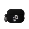 Husa Karl Lagerfeld 3D Logo NFT Karl and Choupette Silicon pentru AirPods Pro 2 Black