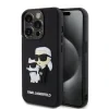 Husa Karl Lagerfeld 3D Rubber Karl and Choupette pentru iPhone 15 Pro Black