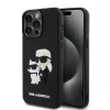 Husa Karl Lagerfeld 3D Rubber Karl and Choupette pentru iPhone 15 Pro Max Black