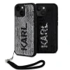 Husa Karl Lagerfeld Sequins Reversible pentru iPhone 15 Black/Silver